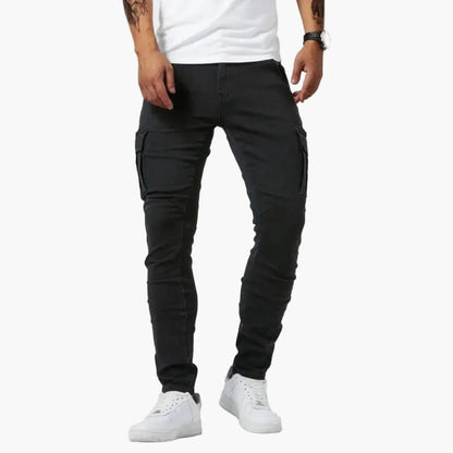 Herren Cargo Jeans – Moderne Slim Fit Freizeithose mit Taschen, Streetwear & Alltag