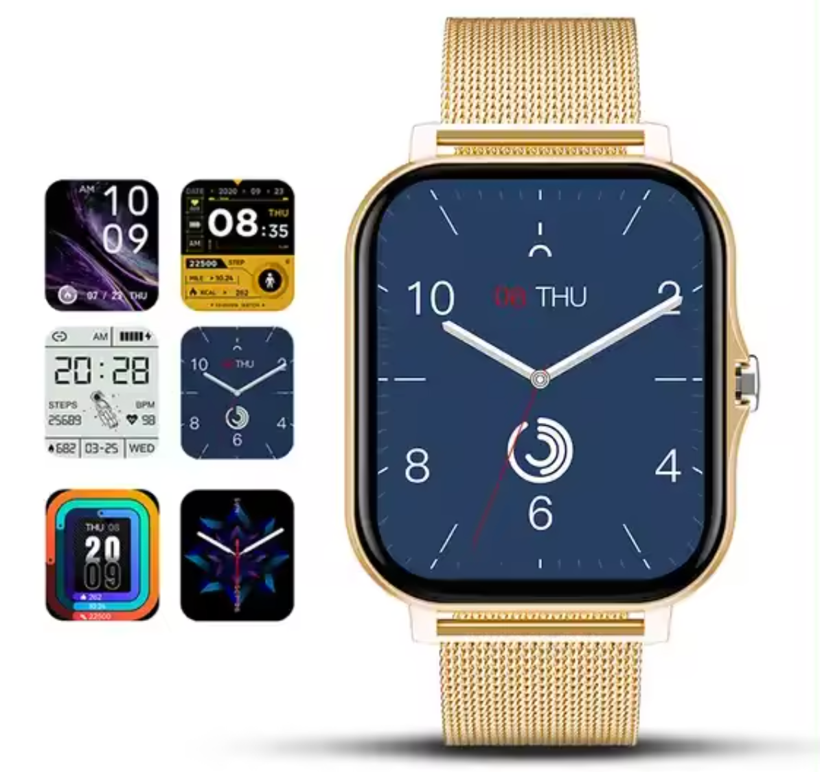 Damen Smartwatch im modernen Design – Fitness Tracker mit Herzfrequenz, Schlafüberwachung & Social Media Benachrichtigungen
