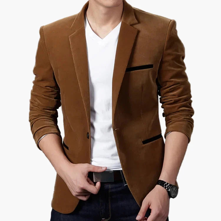 Herren Blazer Slim Fit Modern Business Freizeit Sakko