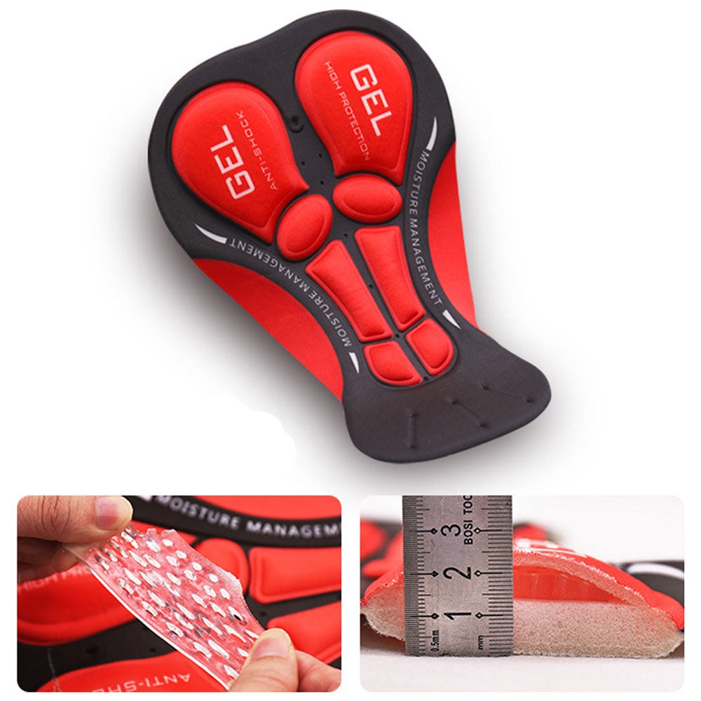 Herren Fahrradhose mit 5D Gel-Polster, Atmungsaktiv, Stoßdämpfend, Ideal für Radsport und Mountainbike