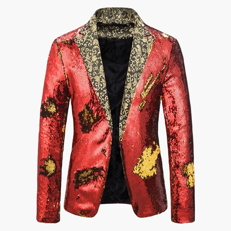 Herren Pailletten Sakko – Eleganter Party- und Bühnen-Blazer im auffälligen Design