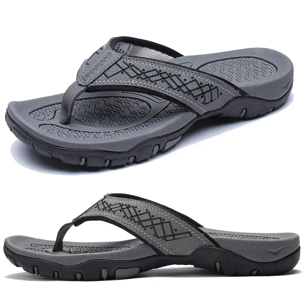 Herren Zehentrenner Sandalen mit Fußgewölbeunterstützung – Bequeme Outdoor-Sportschuhe für Strand, Alltag & Freizeit