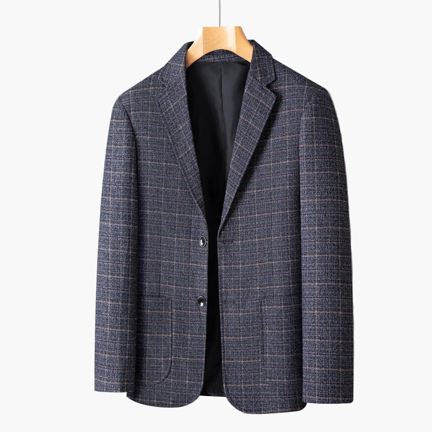 Herren Modernes Business-Sakko mit Karomuster – Stilvoller Blazer für Büro & Freizeit