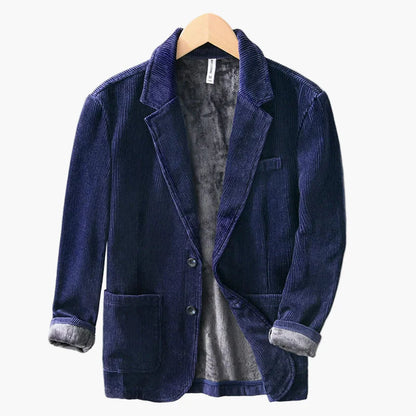 Herren Cord Blazer mit Fleece-Futter – Eleganter Freizeitjacke für Herbst und Winter