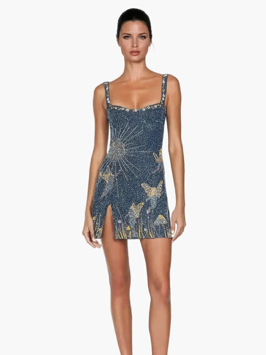 Damen Mini-Partykleid mit Glitzer-Effekt und figurbetontem Schnitt – Elegantes Abendkleid für besondere Anlässe