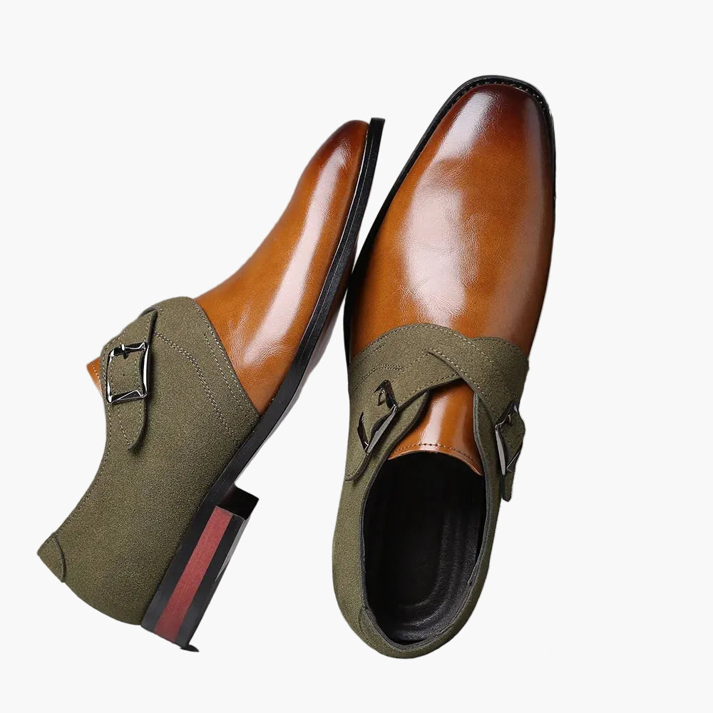 Herren Business Loafer mit Doppel-Schnalle – Elegante Anzugschuhe für Büro und festliche Anlässe