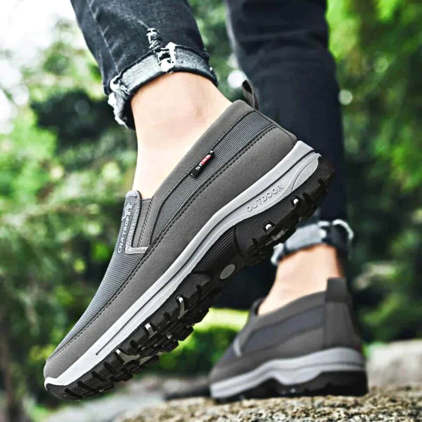 Herren Slip-On Outdoor Freizeitschuhe – Bequeme Walkingschuhe für Alltag und Freizeit