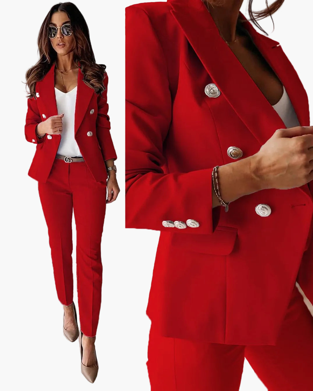 Damen Business Anzug Set – Elegantes Blazer & Hose Outfit für Büro und besondere Anlässe