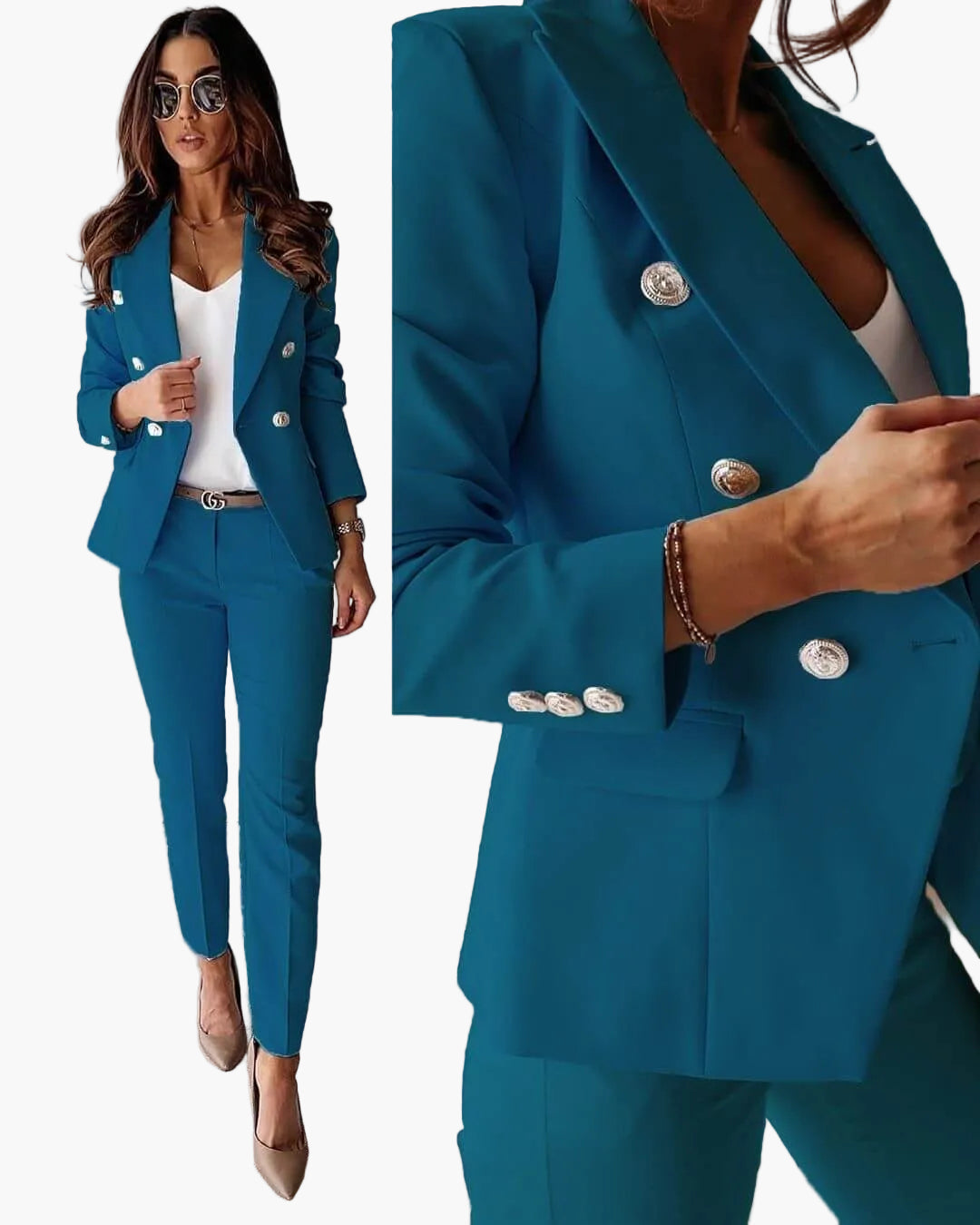 Damen Business Anzug Set – Elegantes Blazer & Hose Outfit für Büro und besondere Anlässe