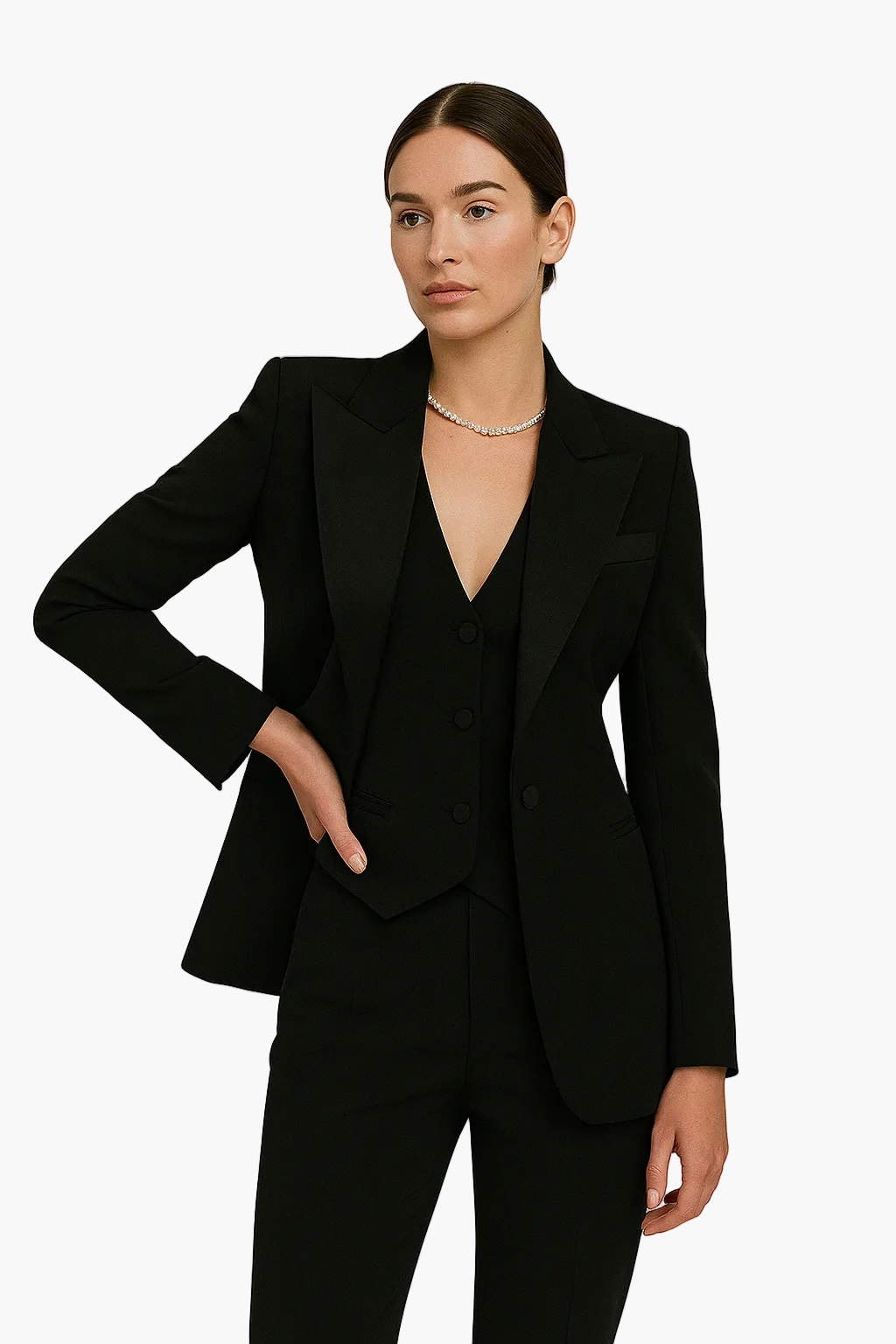 Damen Business Anzug Set – Eleganter Dreiteiler mit Blazer, Weste und Hose für Büro & festliche Anlässe
