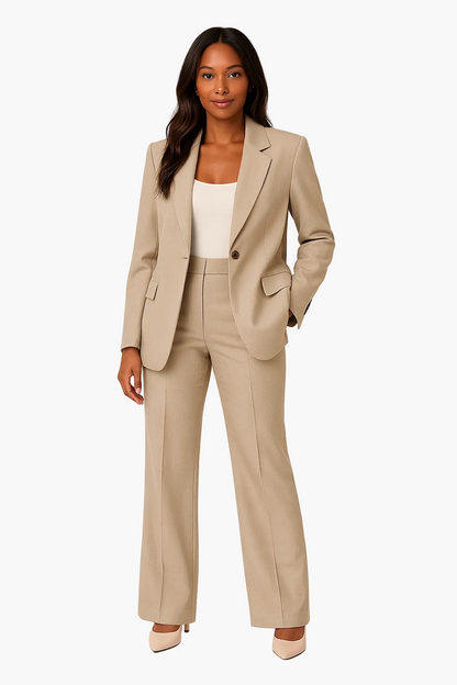 Damen Business Anzug Zweiteiler – Eleganter Blazer & Hose Set für Büro und festliche Anlässe