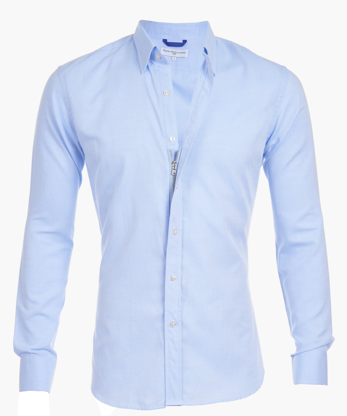 Herren Slim Fit Businesshemd mit verdecktem Reißverschluss – Modern & Bequem für Alltag und Büro