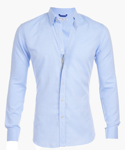 Herren Slim Fit Businesshemd mit verdecktem Reißverschluss – Modern & Bequem für Alltag und Büro