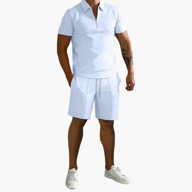 Herren Sommer Polo & Shorts Set – Smart-Casual Outfit für Freizeit und Urlaub