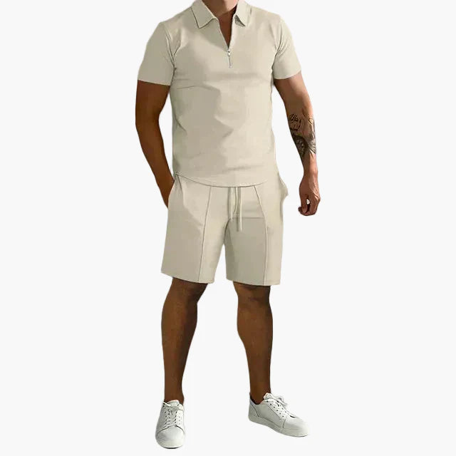 Herren Sommer Polo & Shorts Set – Smart-Casual Outfit für Freizeit und Urlaub
