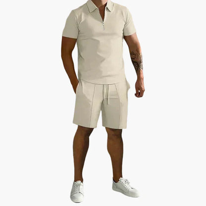 Herren Sommer Polo & Shorts Set – Smart-Casual Outfit für Freizeit und Urlaub