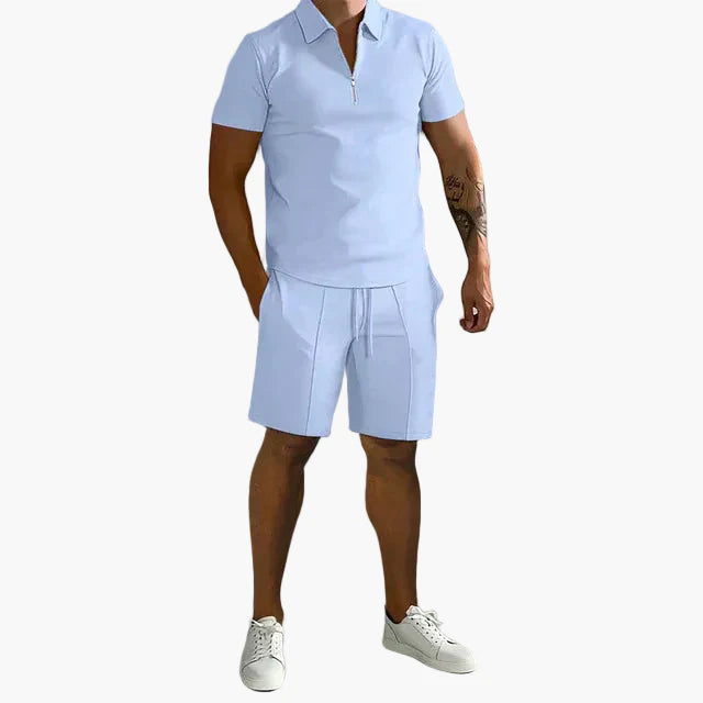 Herren Sommer Polo & Shorts Set – Smart-Casual Outfit für Freizeit und Urlaub