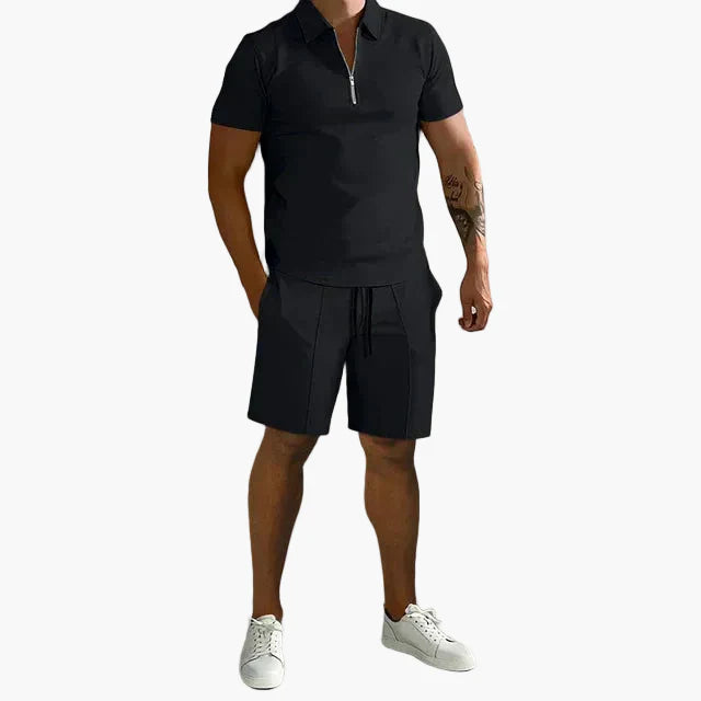 Herren Sommer Polo & Shorts Set – Smart-Casual Outfit für Freizeit und Urlaub