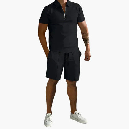Herren Sommer Polo & Shorts Set – Smart-Casual Outfit für Freizeit und Urlaub