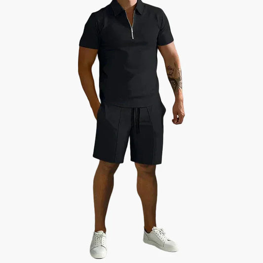 Herren Sommer Polo & Shorts Set – Smart-Casual Outfit für Freizeit und Urlaub