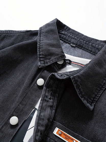 Herren Denim Overshirt im Casual-Look für Alltag und Freizeit
