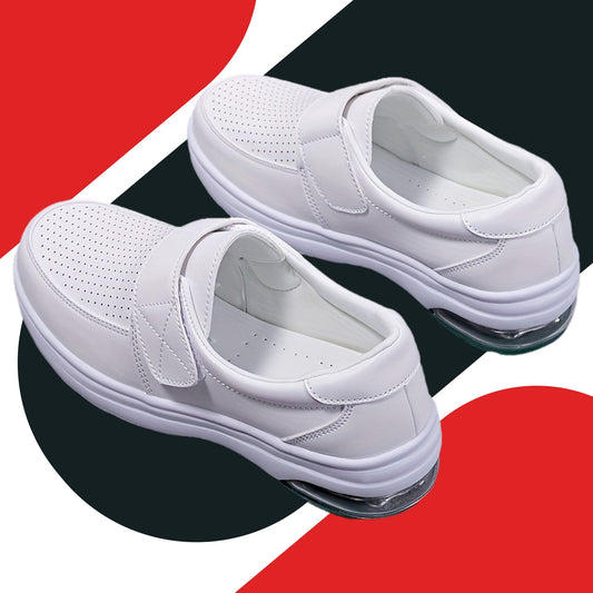 Damen Komfort-Walking-Schuhe für Beruf & Freizeit – Bequeme Alltagsschuhe mit Klettverschluss und Luftpolstersohle