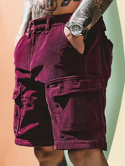 Herren Cargo Shorts Freizeit Regular Fit mit Taschen – Lässige Sommer Bermudas