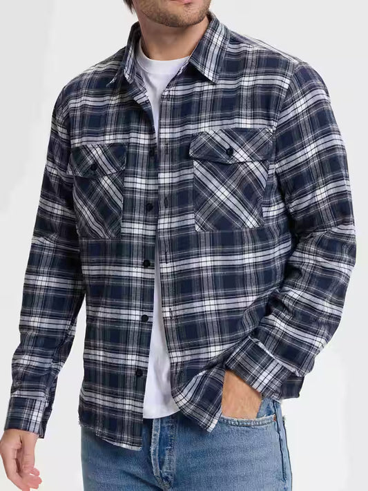 Herren Flanellhemd im karierten Casual-Look – Freizeit & Alltag