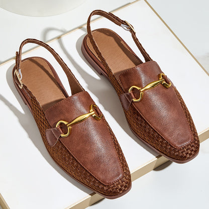 Damen Slingback-Loafer im eleganten Business- und Freizeitstil mit Horsebit-Detail