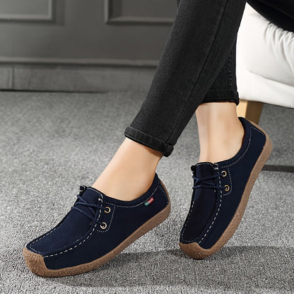 Damen Bequeme Freizeit-Loafer mit Schnürung – Stilvolle Alltagsschuhe für Damen