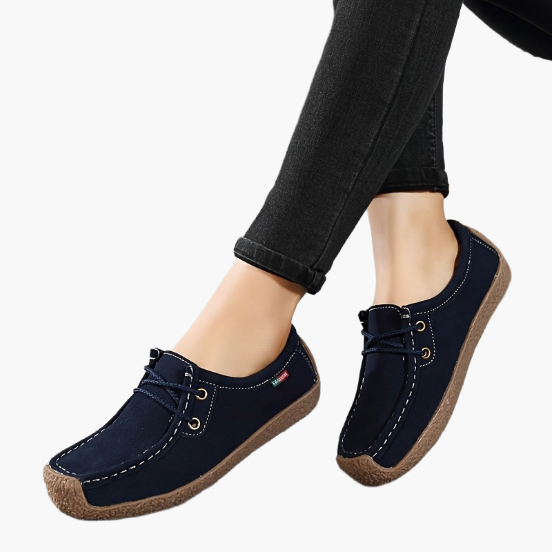 Damen Bequeme Freizeit-Loafer mit Schnürung – Stilvolle Alltagsschuhe für Damen