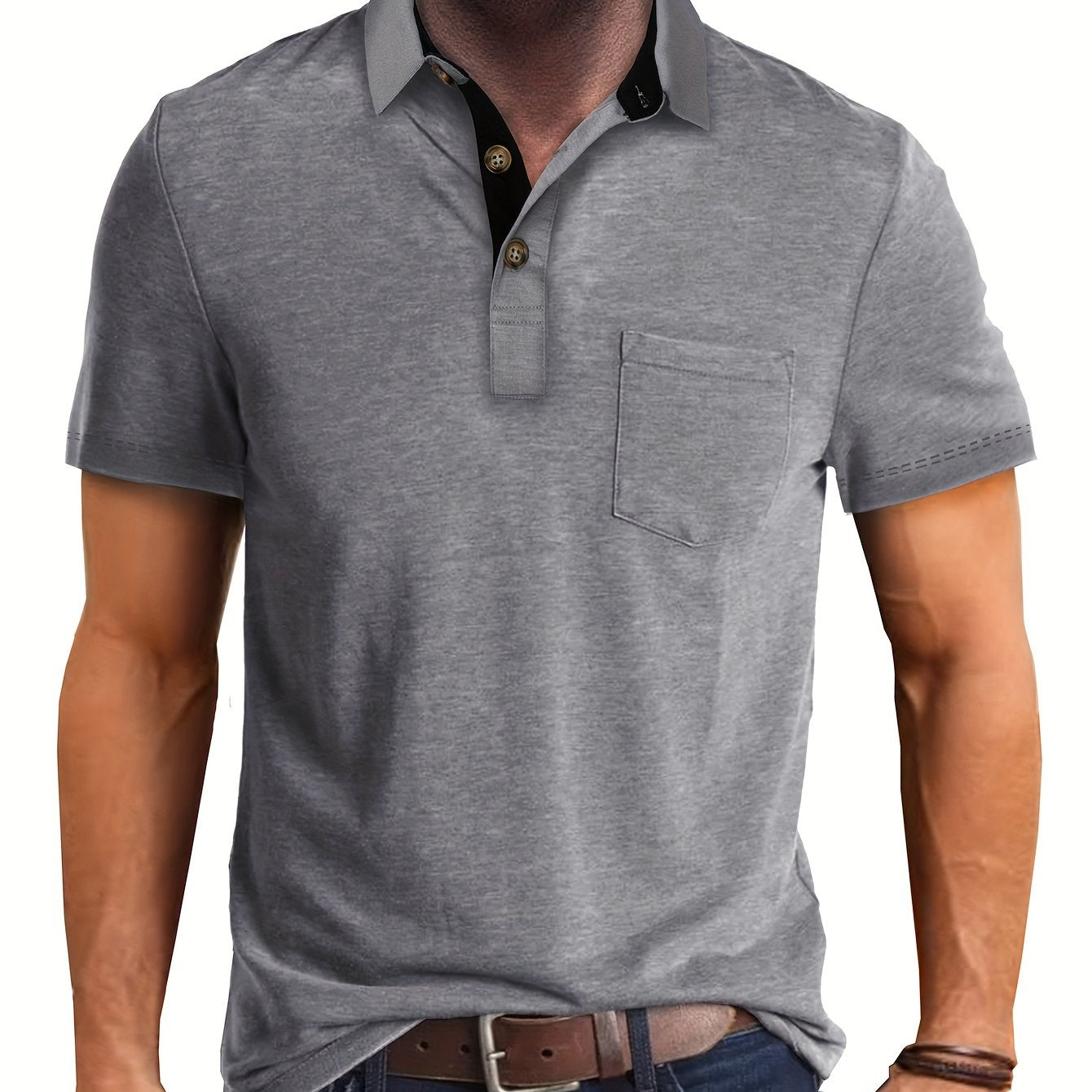 Herren Polohemd mit Brusttasche – Stilvolles Freizeitshirt für Alltag und Büro