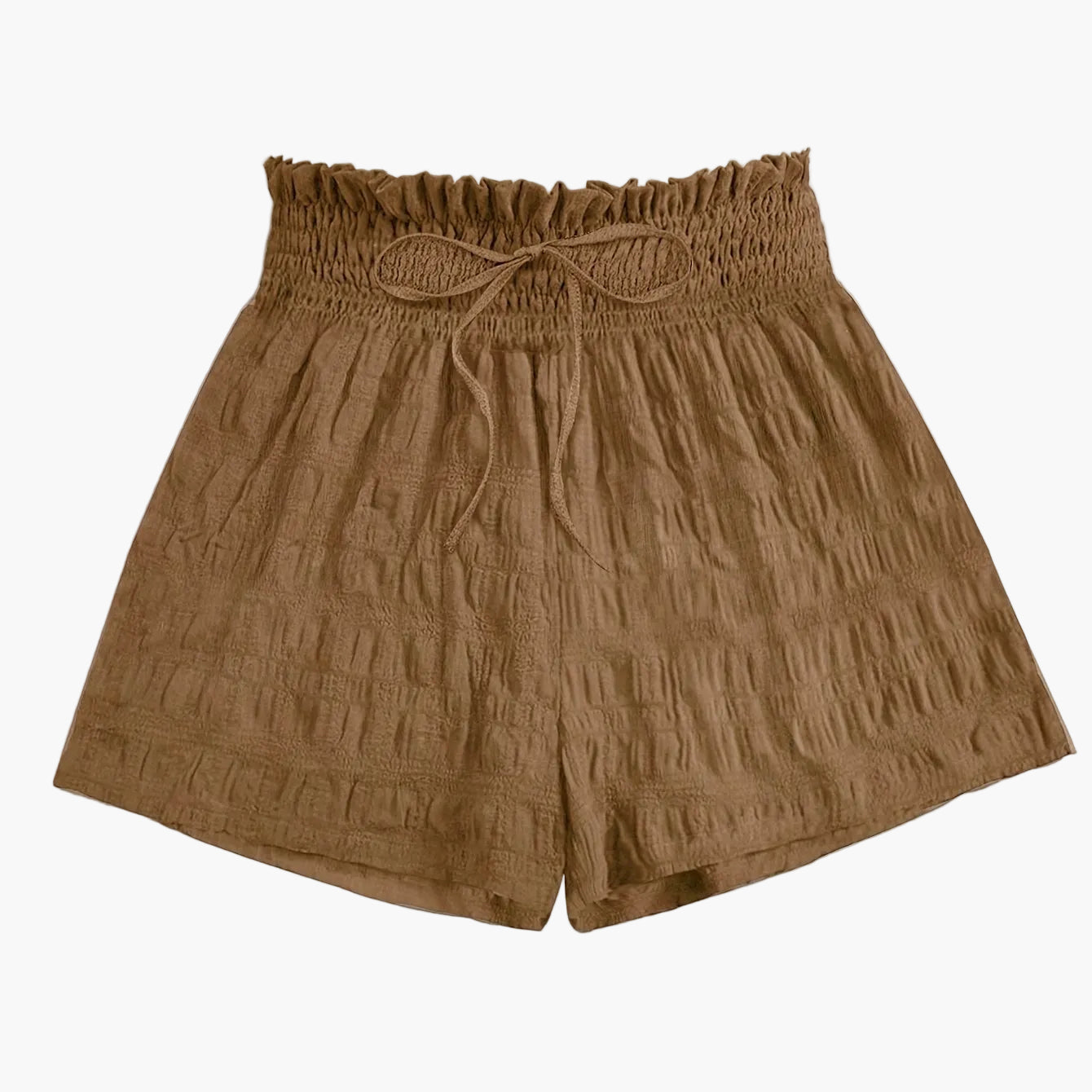 Damen Sommer-Shorts mit Paperbag-Bund und Kordelzug, Freizeit Trendshorts