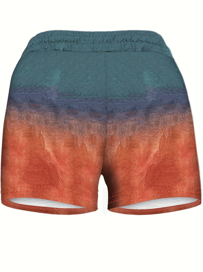Damen Freizeits-Shorts mit Palmenprint und „Day Drinkin'“-Schriftzug – Sommer Urlaubsstyle