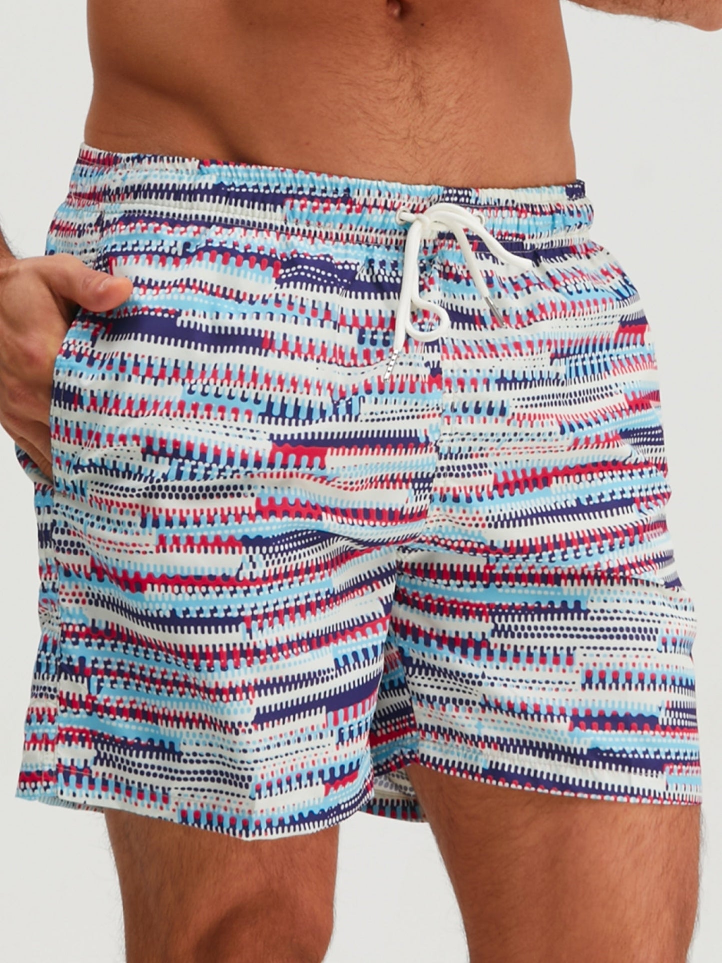 Herren Badeshorts im sportlichen Musterstil – Perfekt für Strand und Freizeit
