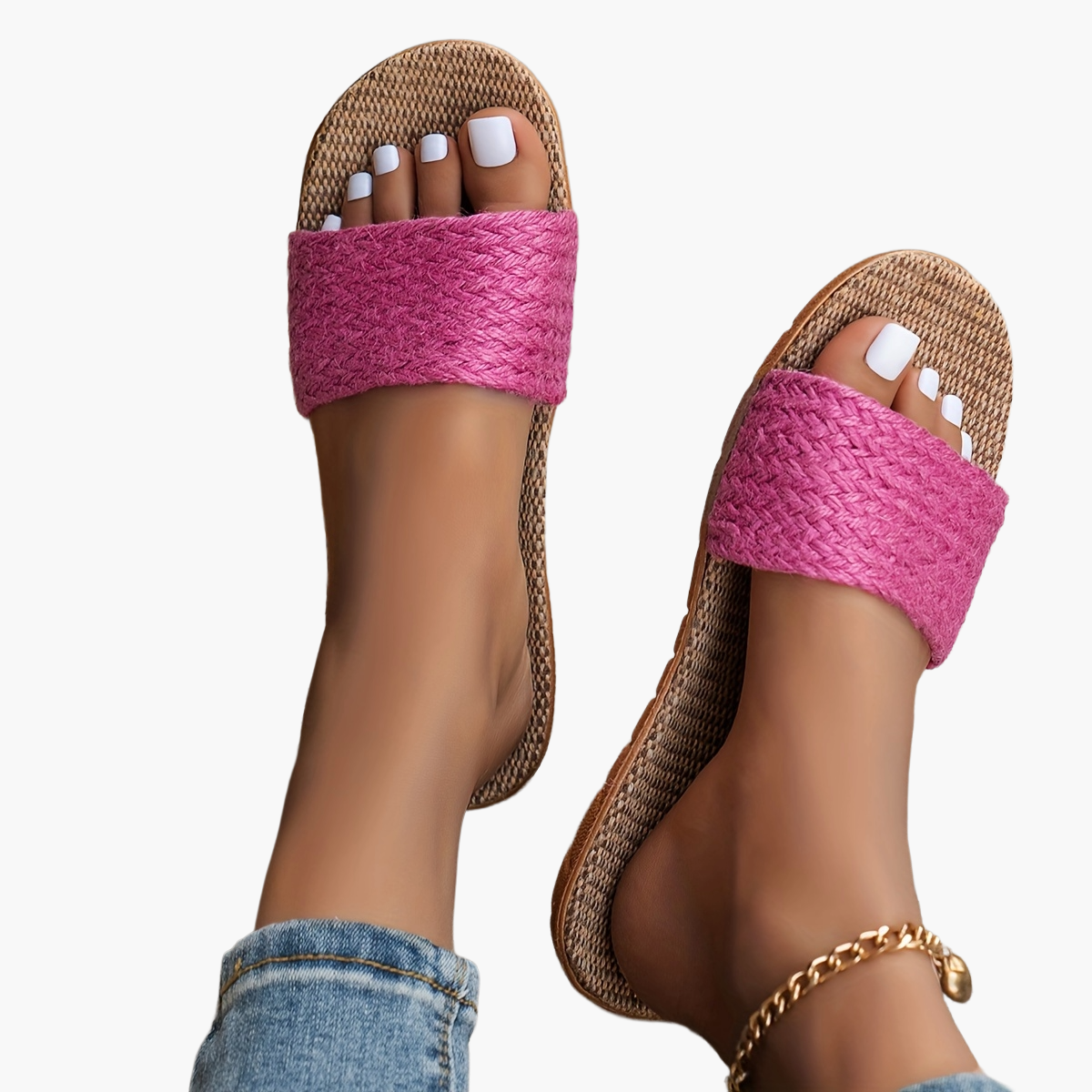 Damen Komfort-Slipper Sandalen für den Sommer – Bequeme Freizeitschuhe mit offenem Zehenbereich