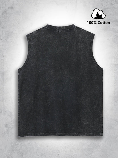Herren Muskelshirt mit Totenkopf Biker Print – Lässiges Streetwear Tanktop