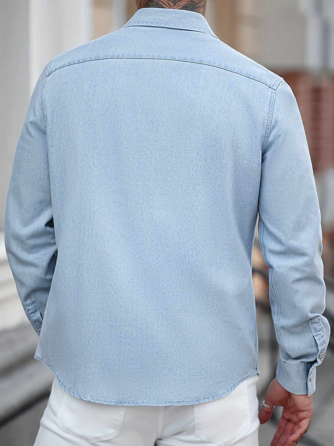 Herren Denim Hemd im Casual Western Stil – Perfekt für Freizeit und Alltag