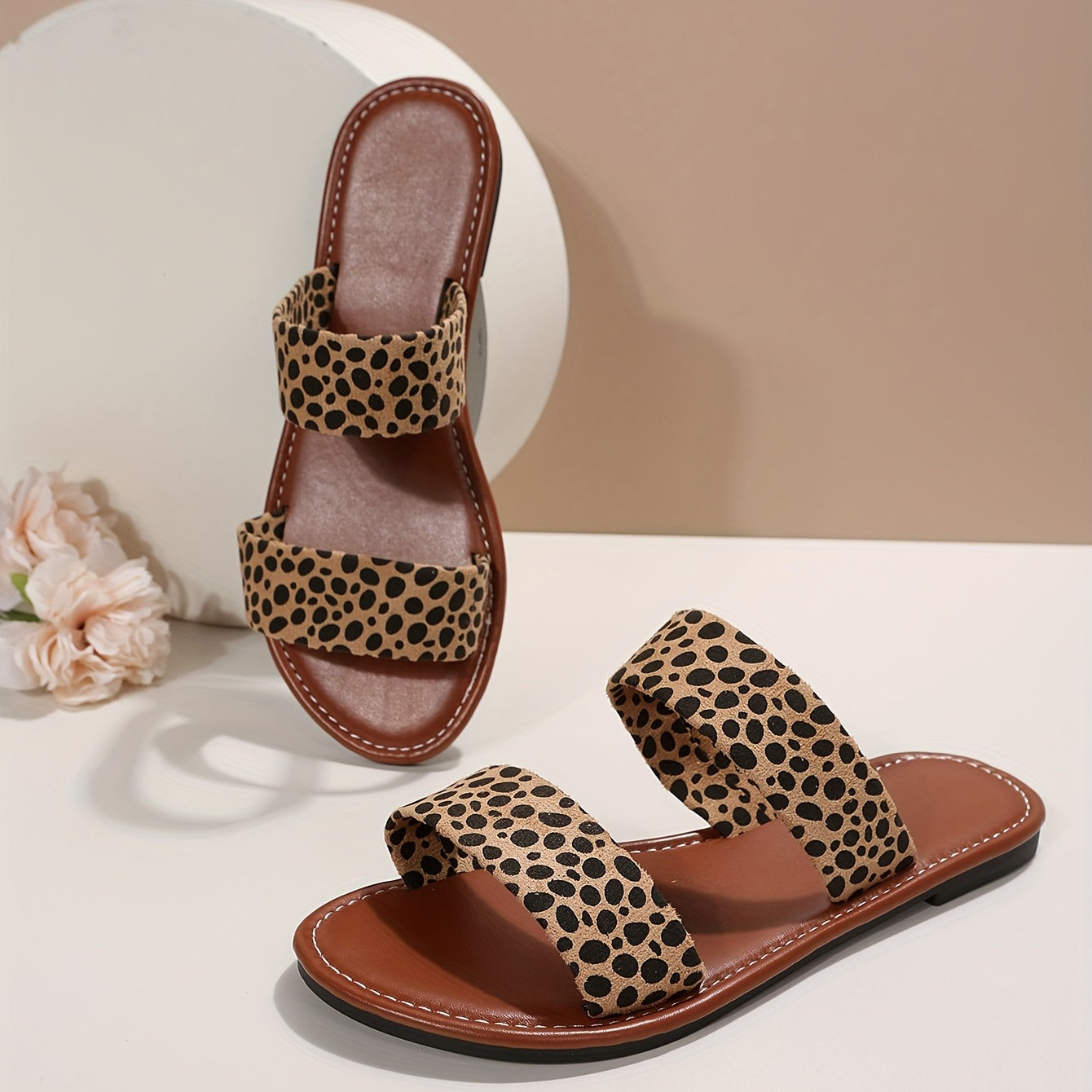 Damen Slide Sandalen mit Animal Print – Modische Sommerschuhe für Freizeit & Alltag