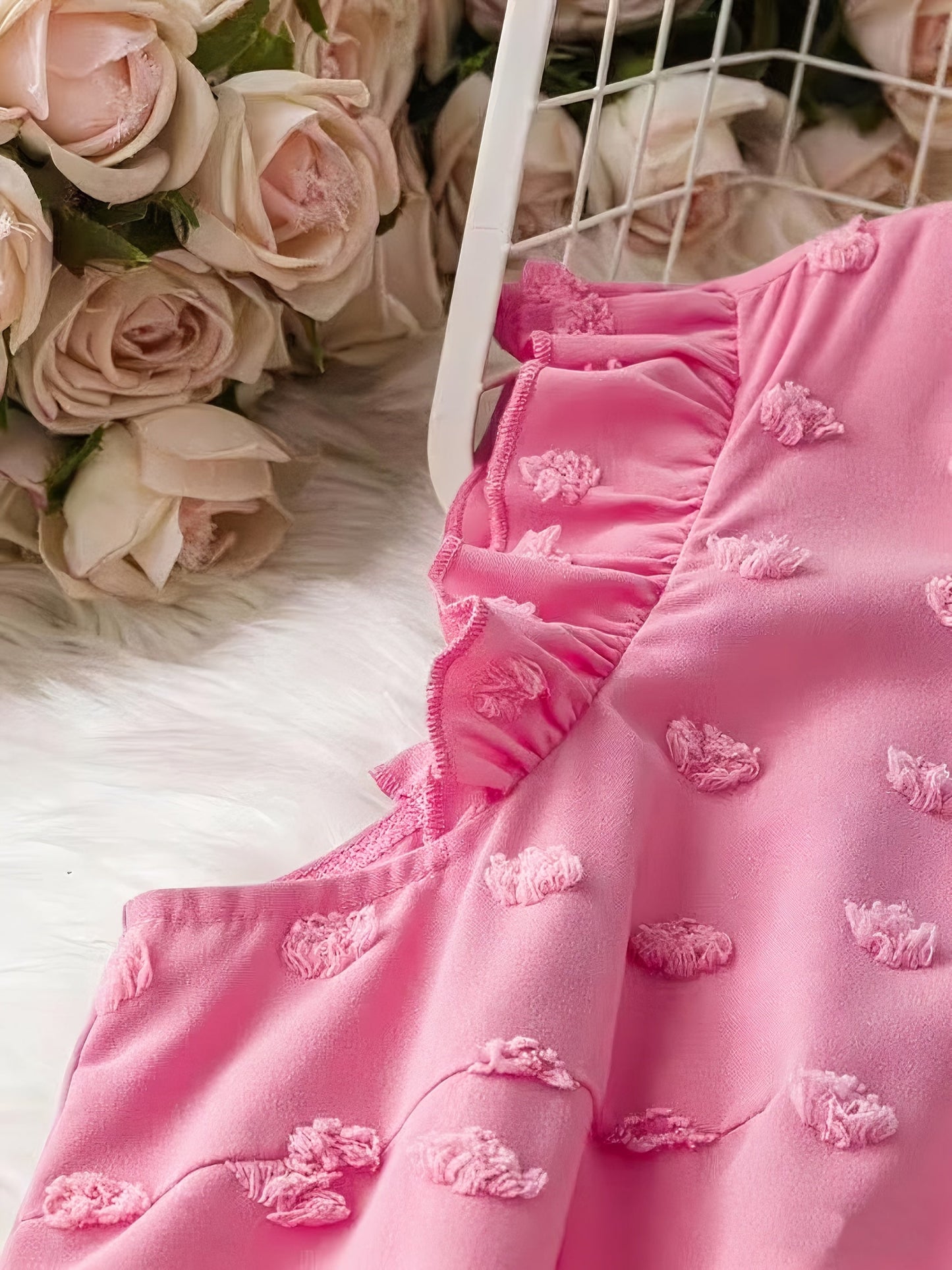 Damen Bluse Elegant mit Rüschen und Kurzarm – Perfekt für Freizeit und Büro