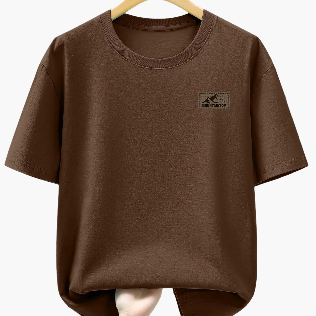 Herren T-Shirt mit Berg-Logo – Freizeit, Modern, Outdoor-inspiriert