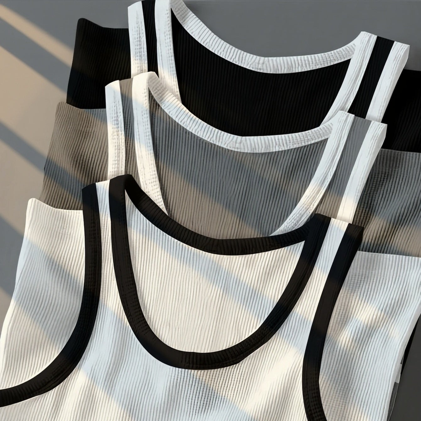 Herren Sport Tanktop mit Rippstruktur – Modernes Fitnesstop für Training und Freizeit