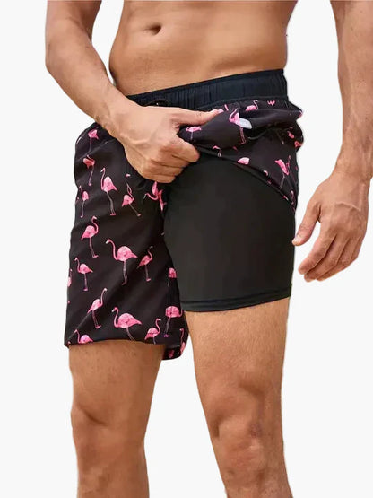Herren Badeshorts mit Innenkompression – Moderne Badehose für Strand und Sport