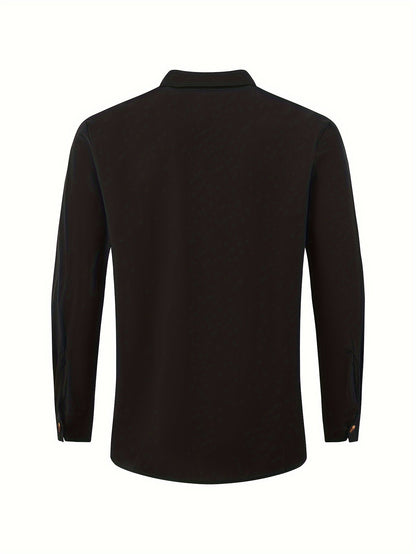 Herren Stehkragen Hemd Elegant Freizeit Langarm Modernes Design