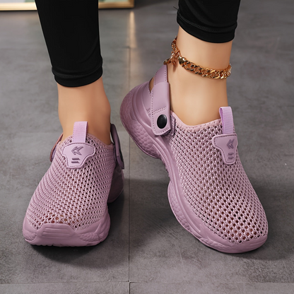 Damen Slip-On Sportliche Clogs für Komfort und Alltag – Atmungsaktive Freizeitschuhe mit Fersenriemen
