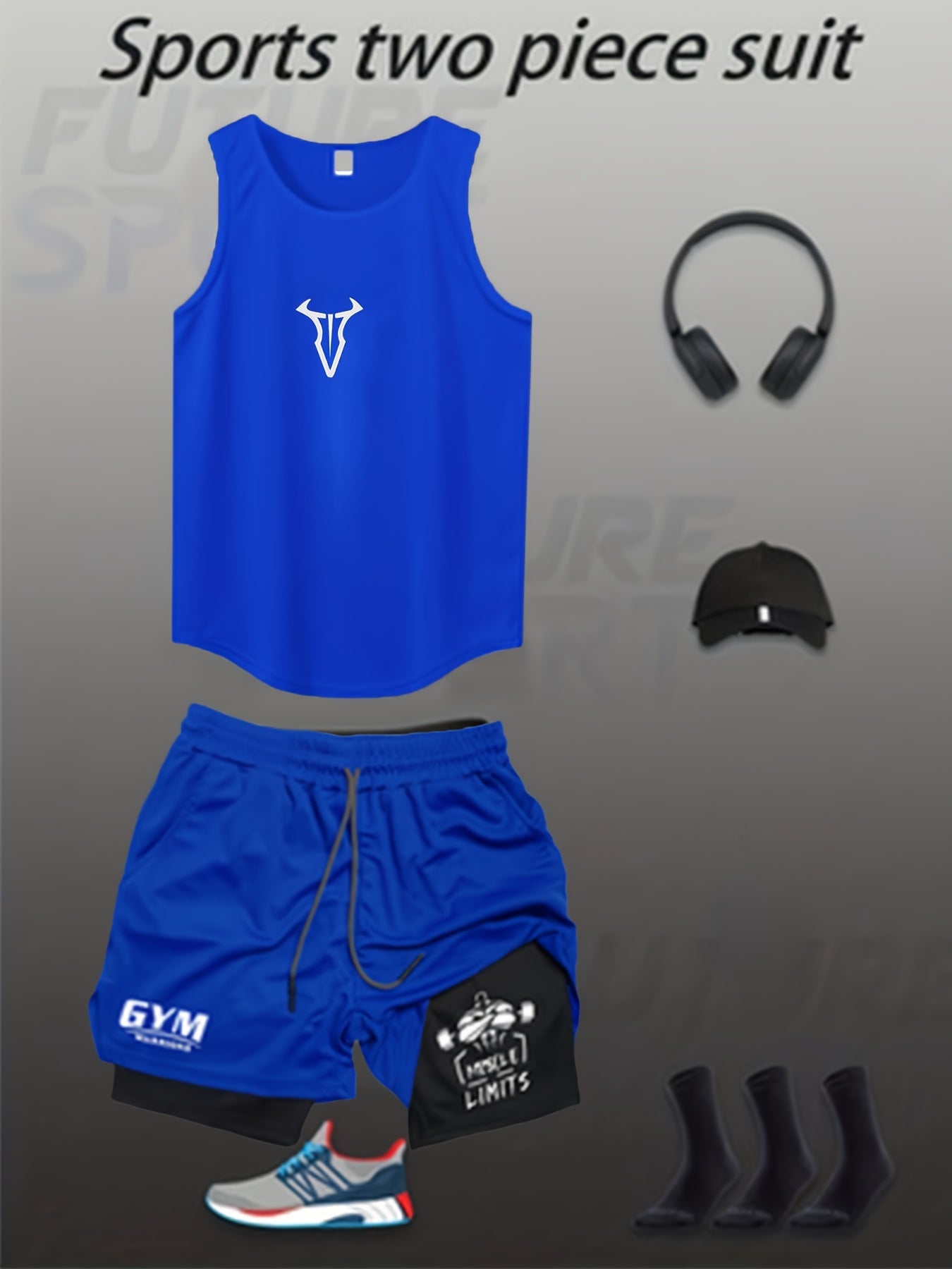 Herren Fitness Trainingsset – Muskelaufbau Tanktop & Shorts für Gym und Workout
