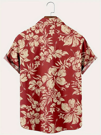 Herren Hawaiihemd Vintage Kurzarm – Ideal für Sommer, Urlaub & Freizeit