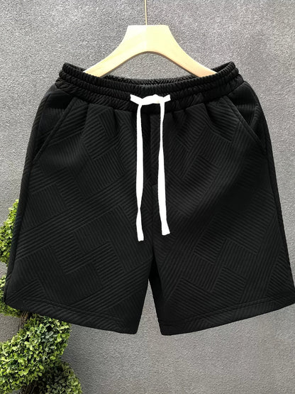 Herren Freizeits-Shorts mit geprägtem Muster für stilvolle Freizeit und Sport