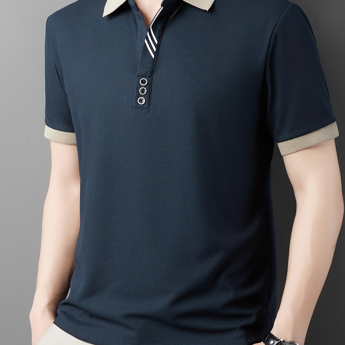 Herren Polohemd mit Kontrastkragen – Stilvolles Freizeit- und Business-Poloshirt