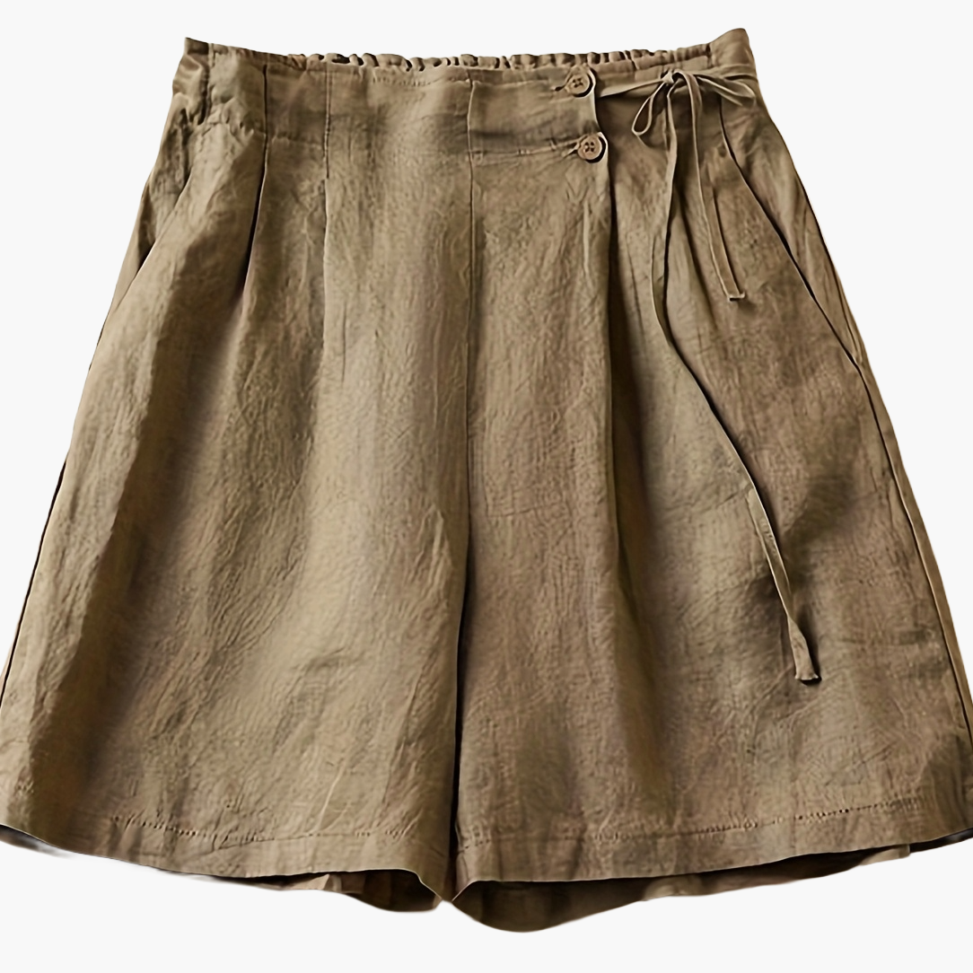 Damen Weite High-Waist Shorts im Casual-Look für Alltag und Freizeit